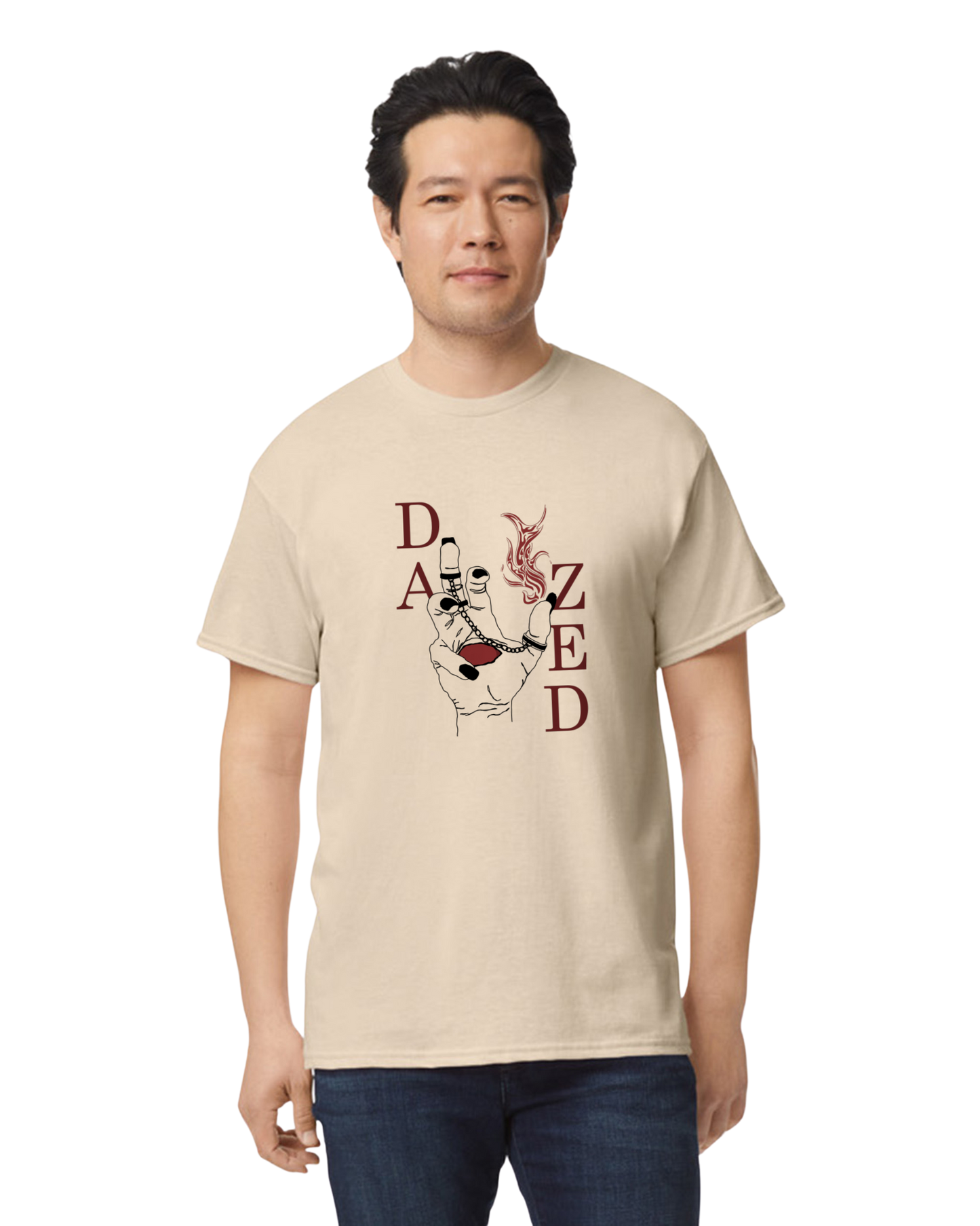 DAZED Short Sleeve T Shirt Flaming Hand